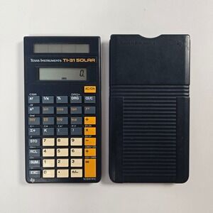 Texas Instruments TI-31 Solar Calculator Vtg Vintage Scientific Case